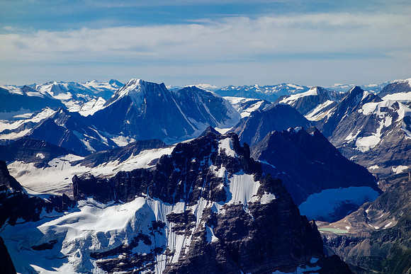 The north face of Serenity Peak (left of center) is impressive!