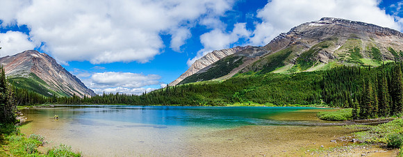 Looking back at the fourth lake.