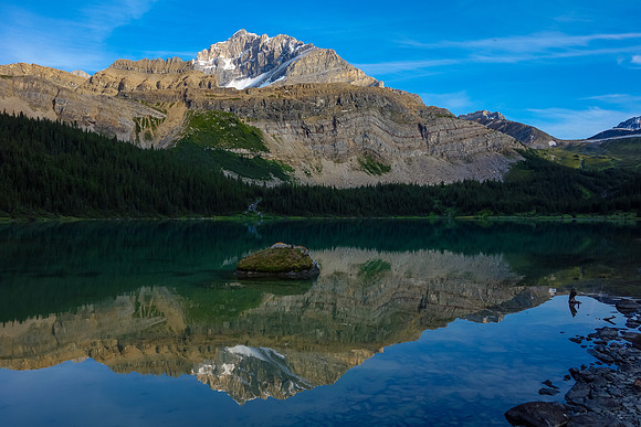 Fryatt is reflected in the 5th lake as the sun gets low in the west.
