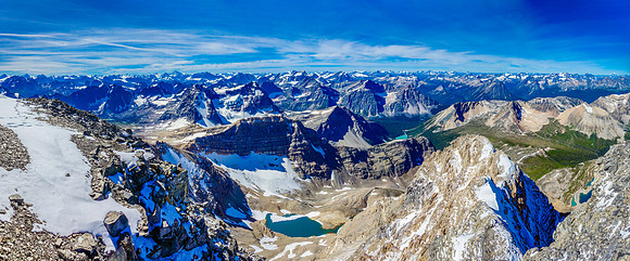 Looking west over Iceberg Lake far below.