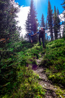 Steep grunt to the fourth lake.