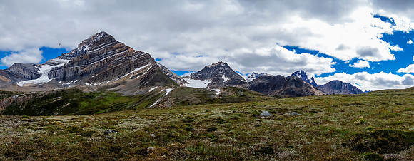 Pano of Fryatt with Mount Belanger and Lapensee just peaking (pun intended) out on the right.