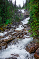A wild stream at the inlet to the first lake.