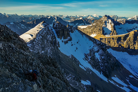 Some of the scrambling on the rising traverse was exposed and steep. And LOOSE.