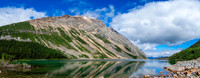 Looking back over the 3rd Geraldine Lake with Geraldine Peak rising on the left.
