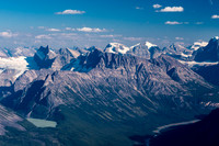 Gong Glacier at left with Smythe, Thorington Tower, GEC, Mushroom Peak, Diadem, Woolley, Engelhard and East Stutfield from L to R.