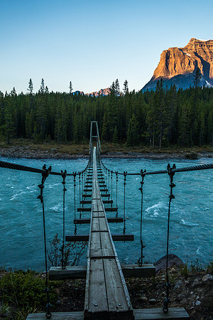 This bridge across the Athabasca River is getting a bit old, but it still worked for us in 2013. Less than a year later, it would collapse for good.
