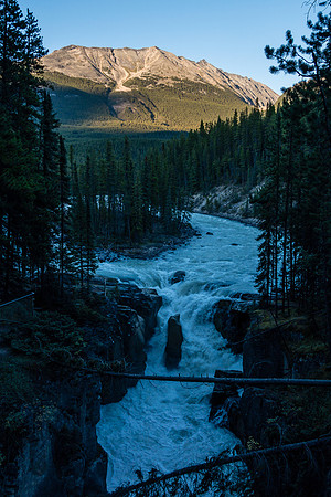 A raging Athabasca River - thankfully with a bridge over it at this point.