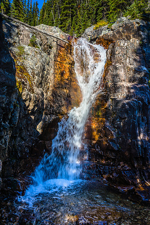 A small falls along Catacombs Creek - the water was very refreshing after a hot bushwhack up steep slopes.