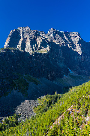 Dramatic views of Fortress Mountain - our peak for the next day.