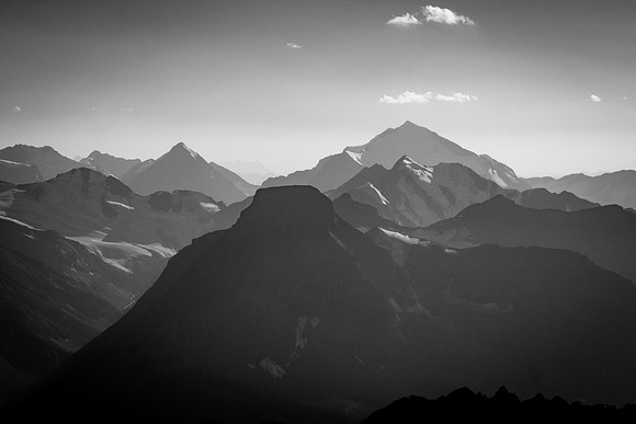 The mighty Mount Clemenceau looms over Chisel Peak.
