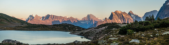 Evening light from our bivy looking east.