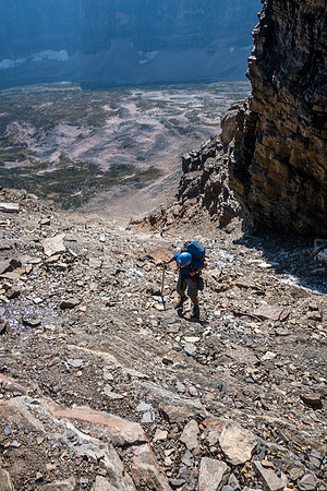 Hot, dusty and very loose terrain.