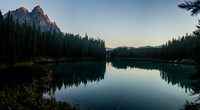 Dragon Peak from the small lake near the Athabasca Campground.