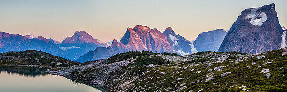 Evening light from our bivy looking east.