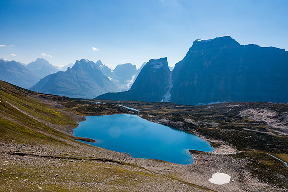 Views back over Catacombs Lake towards Fortress Mountain.