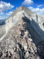 A narrow section along the SW ridge.