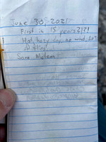 Old summit register.