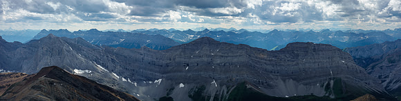 Distant west views with haze. Cascade at left.