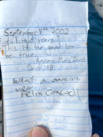 Old summit register.