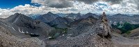 View down the south ridge at right.