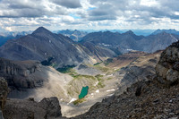The lower Spectral Lake and Mount Aylmer.