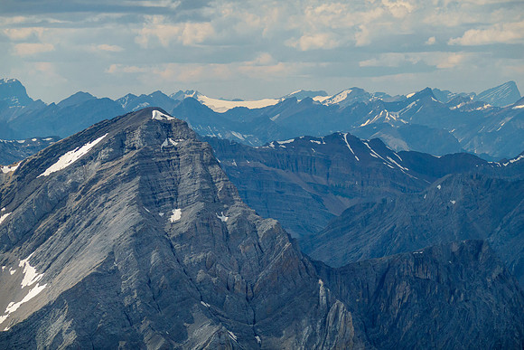 Stoney Peak with the Drummond icefield in the bg.