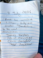 Old summit register.
