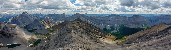 On the south ridge with the Spectral valley at left and Haunted valley at right.