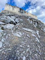 Ascending lower west slopes of Apparition Mountain.