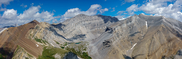 Revenant Mountain and Apparition Mountain over lower Spectral Lake and my eventual campsite.