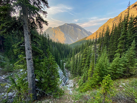 Hiking down along Spectral Creek.
