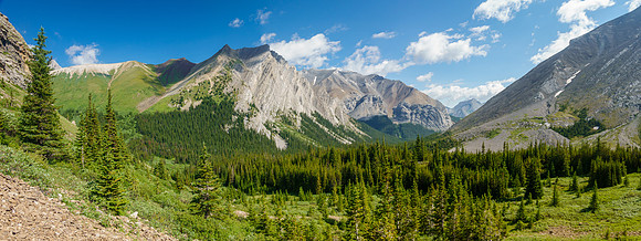 Off trail towards the south branch of Spectral Creek. Brocks and my route at left.