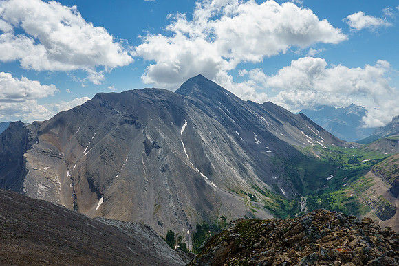 Mount Aylmer over Aylmer Pass.