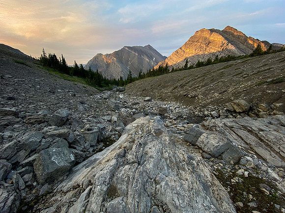 Hiking down along Spectral Creek.
