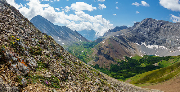 Views back to Aylmer Pass.