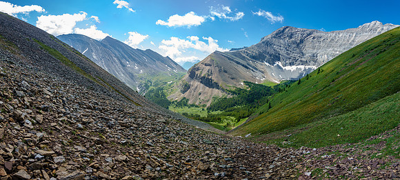 Aylmer Pass at center. Solstice Peak at right.