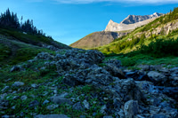 Ascending to Aylmer Pass.
