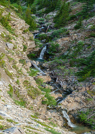 Spectral Creek waterfalls.