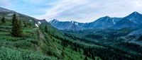 Traversing into the NW valley of McConnell Creek.