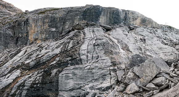 Huge rock walls.