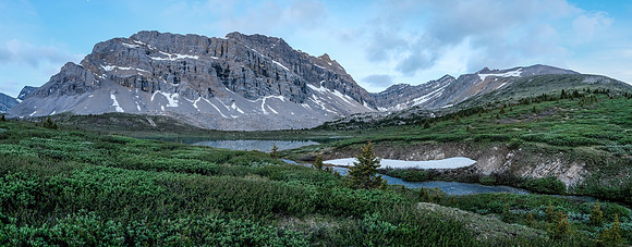 Traversing into the NW valley of McConnell Creek.