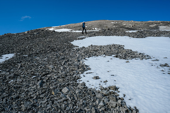 Grinding our way to the summit of Boar Station.