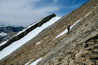 Loose rock on the south ramp up Howl Peak.