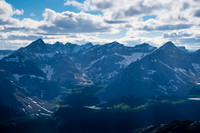 Views into our bivy valley beneath Bleat and Snort Peak.