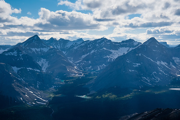 Views into our bivy valley beneath Bleat and Snort Peak.
