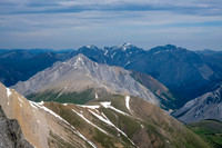 Views down Peters Creek at Mount Peters (L) and Lost Guide Peak (C).