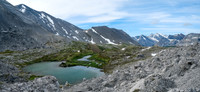 Tarns along the way into Bellow Peak.