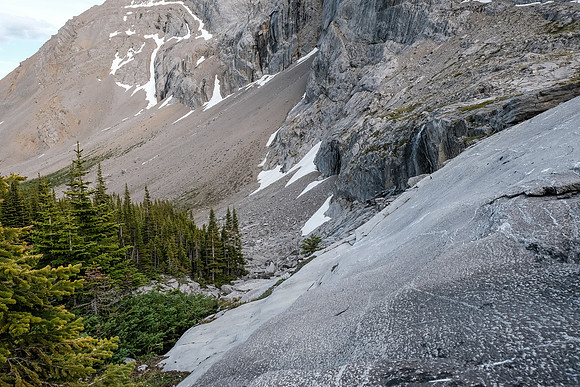 Exploring our bivy valley.