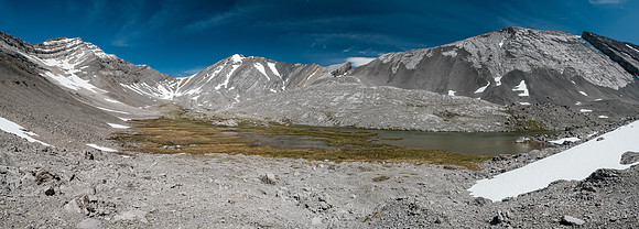 Glancing back at Bellow Peak.